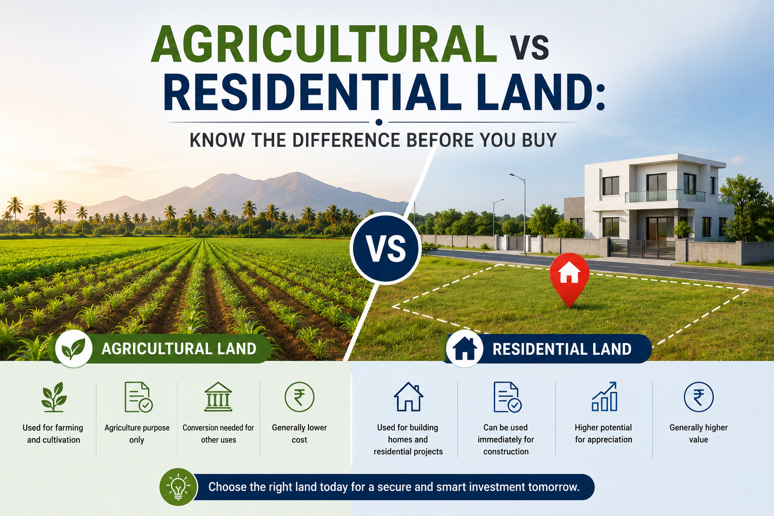 Agricultural vs Residential Land: Know the Difference Before You Buy